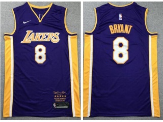 Nike Los Angeles Lakers #8 Kobe Bryant Black Mamaba Jersey Purple