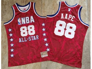 AAPE x MITCHELL & NESS #88 AAPE 1988 All Star Jersey Red