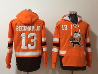 Cleveland Browns 13 Odell Beckham Jr Football Hoodie Orange New Style