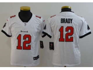 Youth Tampa Bay Buccaneers #12 Tom Brady Vapor Untouchable Limited Football Jersey White