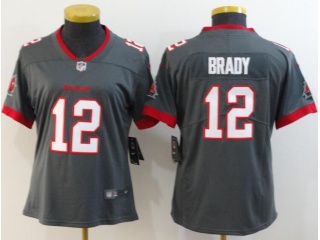Woman Tampa Bay Buccaneers #12 Tom Brady Vapor Untouchable Limited Football Jersey Grey