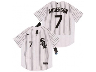 Nike Chicago White Sox #7 Tim Anderson Flexbase Jersey White