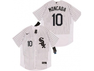 Nike Chicago White Sox #10 Yoan Moncada Flexbase Jersey White