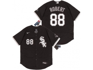 Nike Chicago White Sox #88 Luis Robert Flexbase Jersey Black