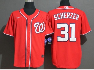 Nike Washington Nationals #31 Max Scherzer Cool Base Jerseys Red