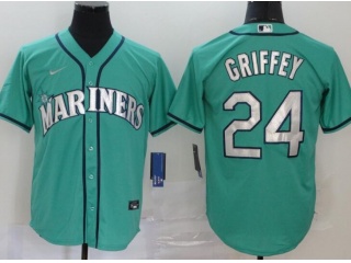 Nike Seattle Mariners #24 Ken Griffey Jr Cool Base Jersey Green