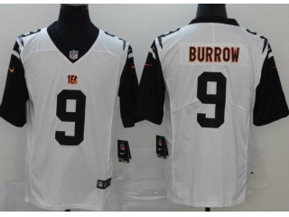 Cincinnati Bengals #9 Joe Burrow Color Rush Limited Football Jerseys White 