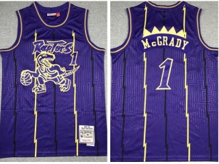 Toronto Raptors #1 Tracy McGrady Mouse Year Throwback Jersey Purple