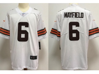 Cleveland Browns #6 Baker Mayfield New Style Vapor Limited Jersey White