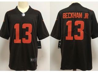 Cleveland Browns #13 Odell Beckham Jr Color Rush New Style Jersey Brown