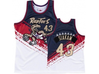 Toronto Raptors #43 Pascal Siakam Mitchell&Ness Basketball Jersey White/Gold 