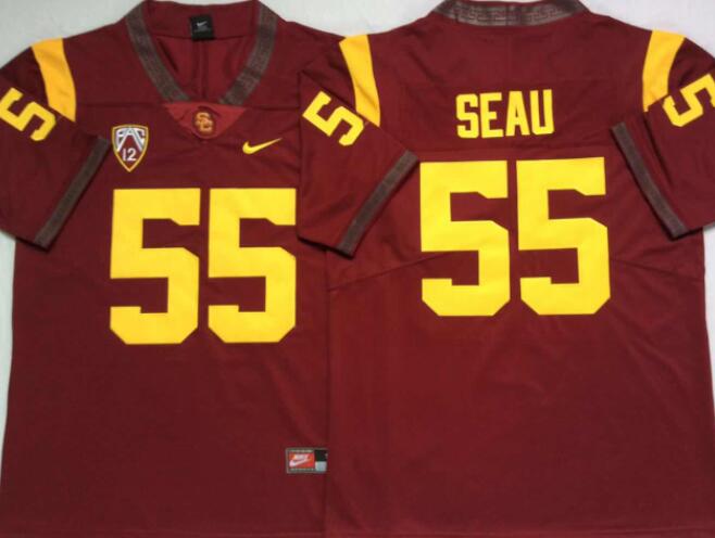 USC Trojans #55 Junior Seau Limited Jersey Red