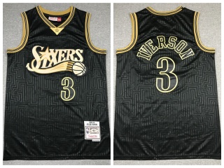 Philadelphia 76ers #3 Allen Iverson Mouse Year Jersey Black