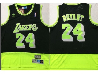 Los Angeles Lakers #24 Kobe Bryant Throwback Jersey Black Green