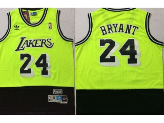 Los Angeles Lakers #24 Kobe Bryant Throwback Jersey Green Black