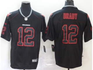 Tampa Bay Buccaneers #12 Tom Brady Lights Out Limited Jerseys Black 