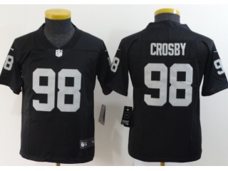 Youth Oakland Raiders #98 Maxx Crosby Vapor Limited Jersey Black
