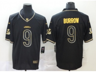 Cincinnati Bengals #9 Joe Burrow Limited Jersey Black Gold