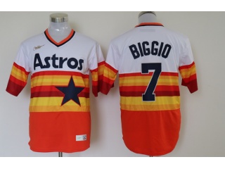 Nike Houston Astros #7 Craig Biggio Rainbow Cool Base Jersey Orange