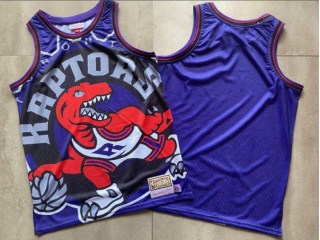 Toronto Raptors Mitchell&Ness Big Face Jersey Black Purple 