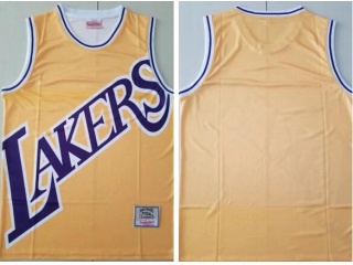 Los Angeles Lakers Mitchell&Ness Big Face Jersey Yellow