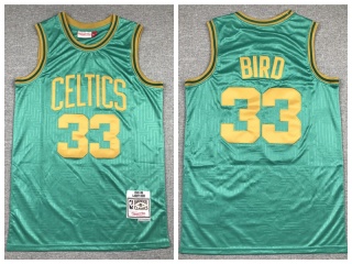 Boston Celtics 33 Larry Bird Mouse Year Throwback Jersey Green