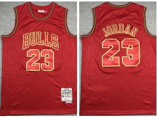 Chicago Bulls #23 Michael Jordan Mouse Year Throwabck Jersey Red