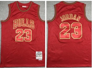 Chicago Bulls #23 Michael Jordan Mouse Year Throwabck Jersey Red 