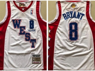 Los Angeles Lakers #8 Kobe Bryant 04 All Star Jersey White