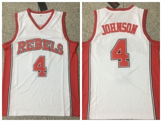 UNLV Rebels 4 Larry Johnson College Basketball Jersey White