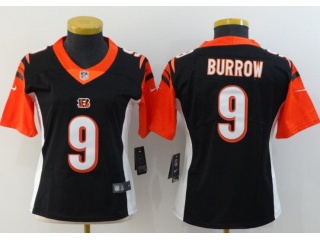 Woman Cincinnati Bengals #9 Joe Burrow Vapor Limited Jersey Black 