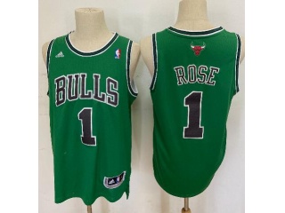 Adidas Chicago Bulls #1 Derrick Rose Jersey Green
