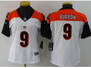 Woman Cincinnati Bengals #9 Joe Burrow Vapor Limited Jersey White