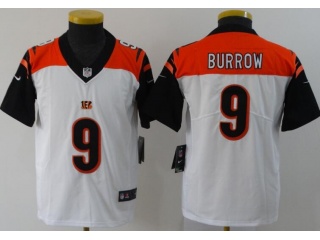 Youth Cincinnati Bengals #9 Joe Burrow Vapor Limited Jersey White