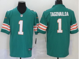 Miami Dolphins #1 Tua Tagovailoa Color Rush Limited Jersey Green