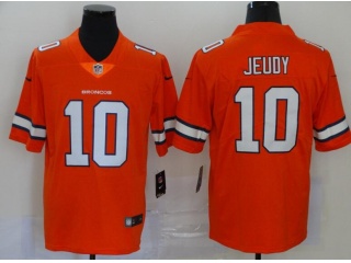 Denver Broncos #10 Jerry Jeudy Color Rush Untouchable Limited Jersey Orange