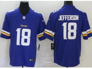 Minnesota Vikings #18 Justin Jefferson Vapor Untouchable Limited Jersey Purple