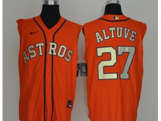Nike Houston Astros 27 Jose Altuve Vest Jersey Orange Program