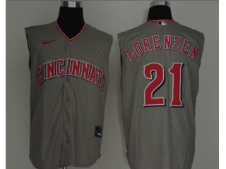 Nike Cincinnati Reds 21 Michael Lorenzen Vest Jersey Gray