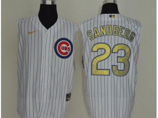 Nike Chicago Cubs 23 Ryne Sandberg Vest Jersey White Program