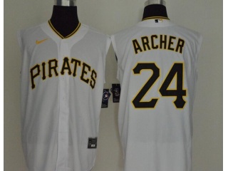 Nike Pittsburgh Pirates 24 Chris Archer Vest Jersey White