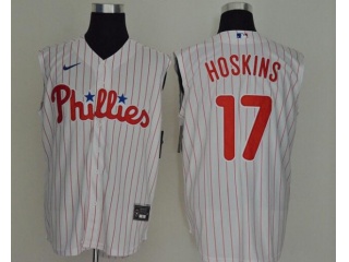 Nike Philadelphia Phillies 17 Rhys Hoskins Vest Jersey White