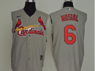 Nike St. Louis Cardinals 6 Stan Musial Vest Jersey Gray