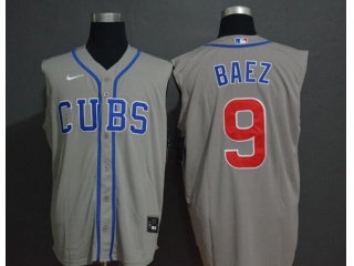 Nike Chicago Cubs 9 Javier Baez Vest Jersey Gray 