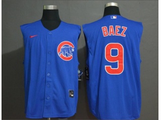Nike Chicago Cubs 9 Javier Baez Vest Jersey Blue
