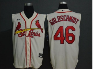 Nike St. Louis Cardinals 46 Paul Goldschmidt Vest Jersey Cream