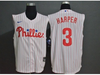 Nike Philadelphia Phillies 3 Bryce Harper Vest Jersey White