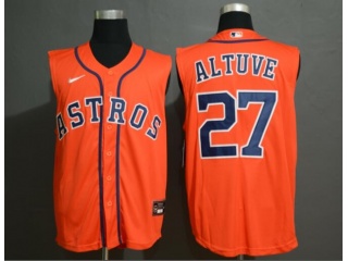 Nike Houston Astros 27 Jose Altuve Vest Jersey Orange