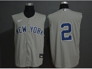Nike New York Yankees 2 Derek Jeter Vest Jersey Gray
