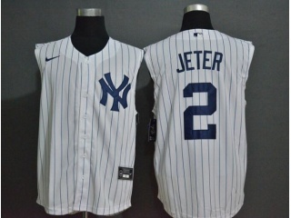 Nike New York Yankees 2 Derek Jeter Vest Jersey White